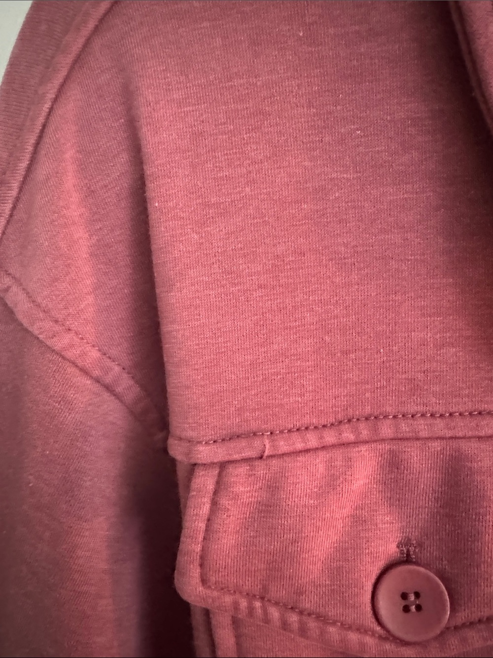 Washed Rose Button-Front Jean Jacket - Picture 3 of 3